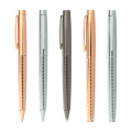 Luxury Carve Design Pen Body Custom Logo Gun Metal Ball Pen Set Set Pu En cuir Emballage Boîte de cadeaux Corporate pour VIP Client